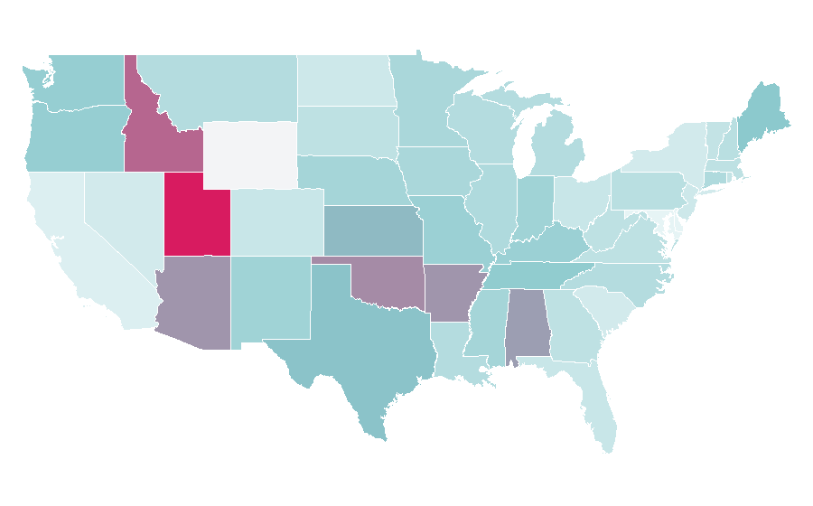 Affinity by region — The Princess Diaries, United States