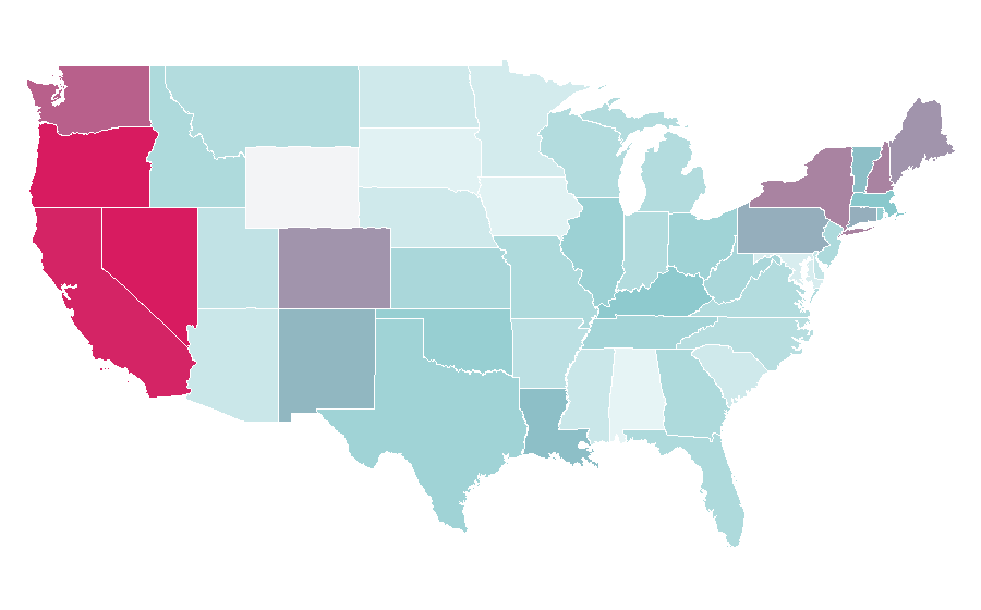 Affinity by region — The Prodigy, United States