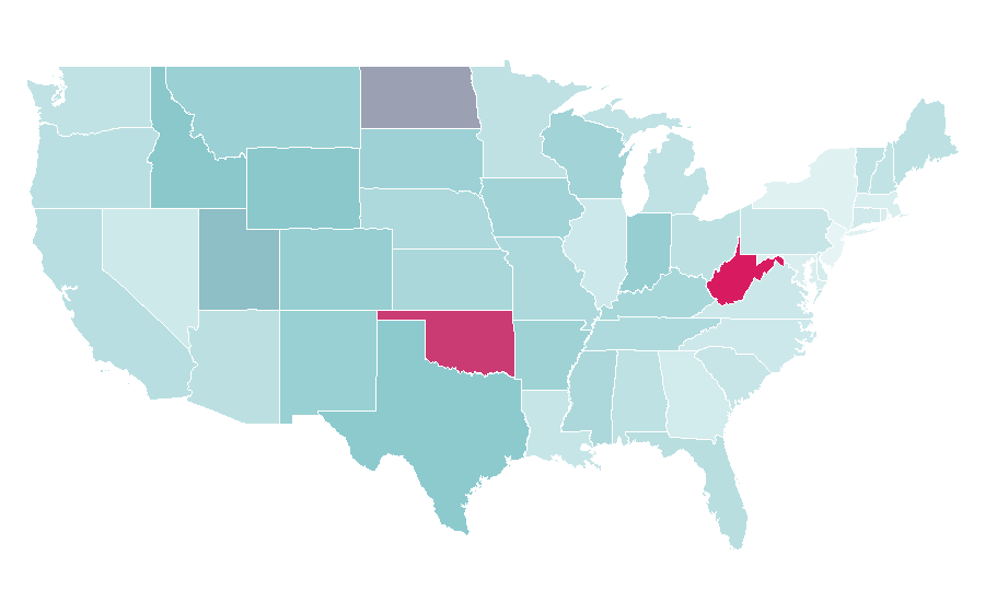 Affinity by region — The Ranch (TV series), United States