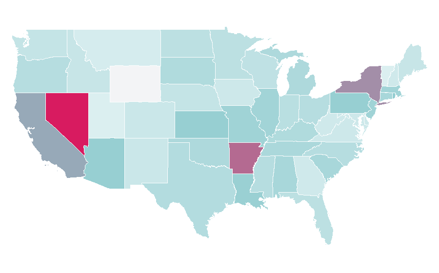 Affinity by region — The Real Housewives of Beverly Hills, United States