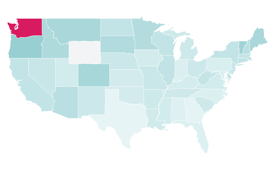 Affinity by region — The Real Housewives of Vancouver, United States