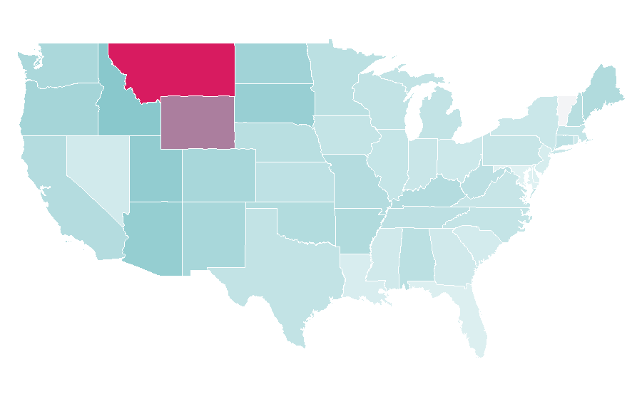 Affinity by region — The Revenant (2015 film), United States