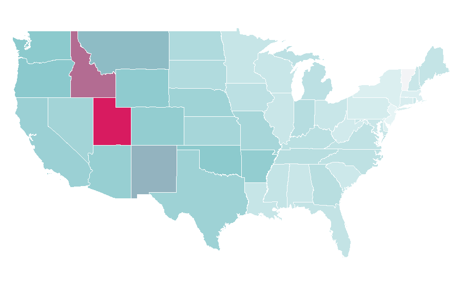 Affinity by region — The Road to El Dorado, United States