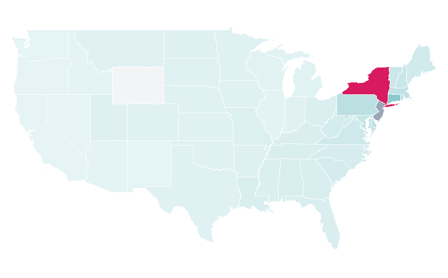 Affinity by region — The Rockettes, United States