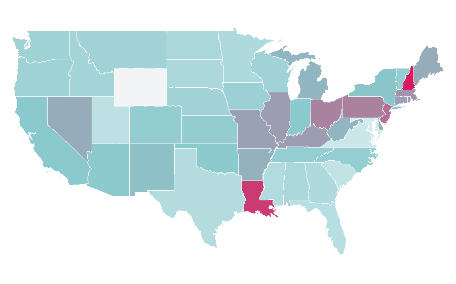 Affinity by region — The Rolling Stones, United States