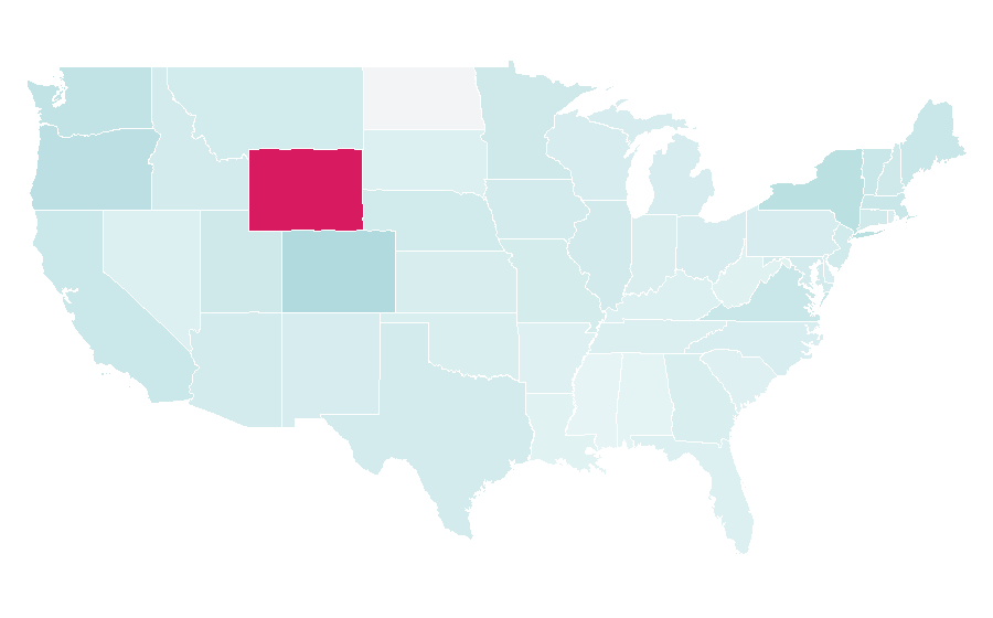 Affinity by region — The Rose, United States