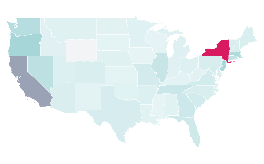 Affinity by region — The Row, United States