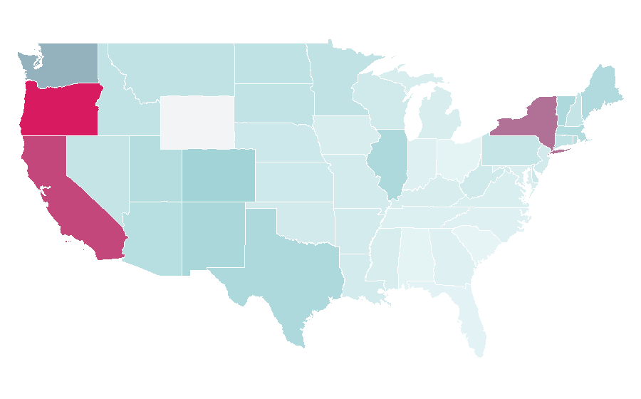 Affinity by region — The Science of Sleep, United States