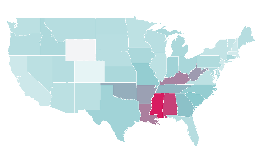 Affinity by region — The Secret Circle (TV series), United States