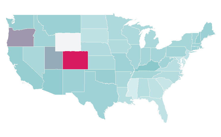 Affinity by region — The Shining (film), United States