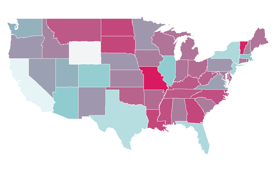 Affinity by region — The Sims 4: Get to Work, United States