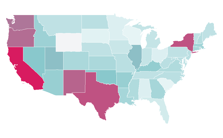 Affinity by region — The Skin I Live In, United States