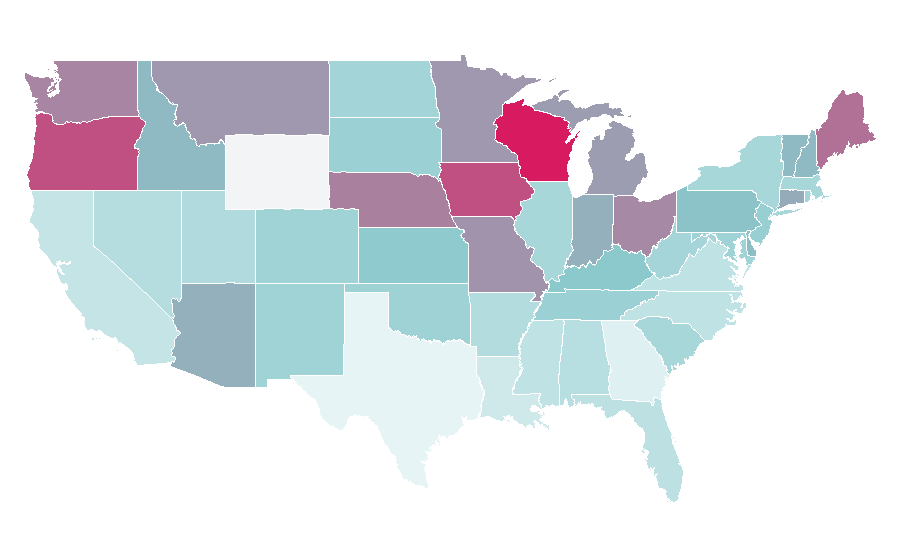 Affinity by region — The Smothers Brothers, United States