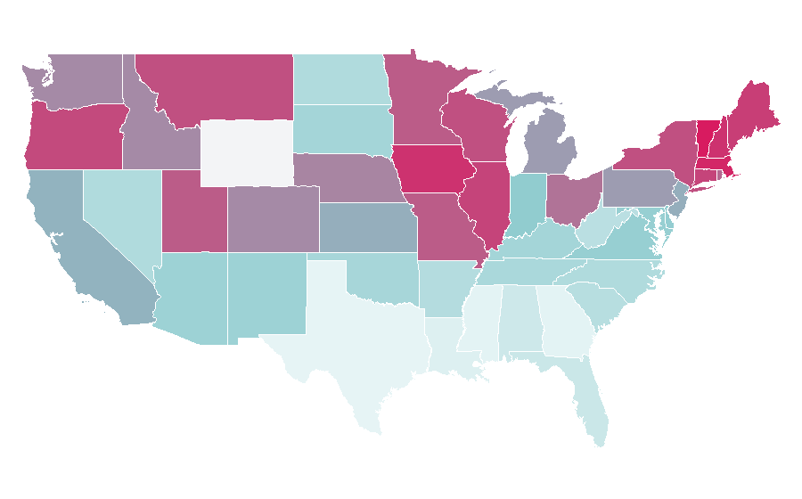Affinity by region — The Sting, United States