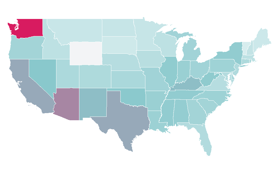Affinity by region — The Stranger (newspaper), United States
