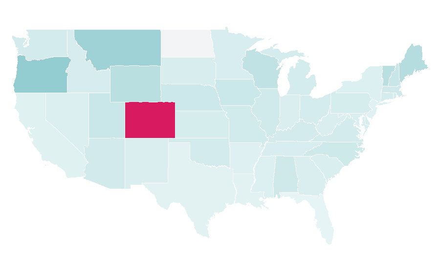 Affinity by region — The String Cheese Incident, United States