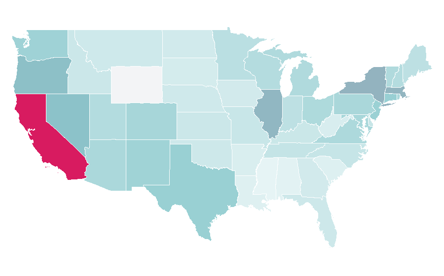 Affinity by region — The Strokes, United States