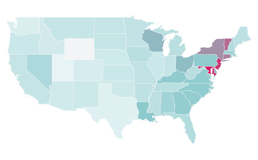 Affinity by region — The Sugarhill Gang, United States