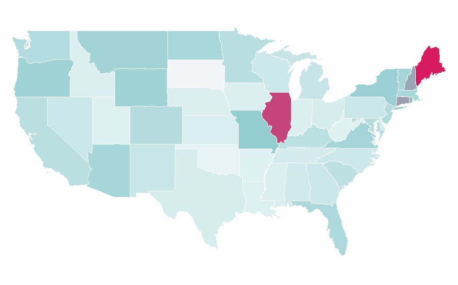 Affinity by region — The Telegraph, United States