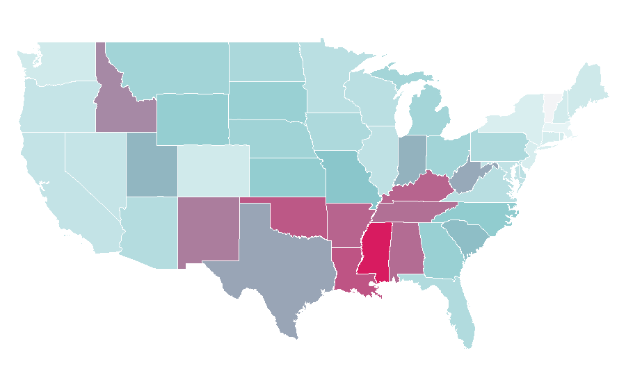 Affinity by region — The Ten Commandments (1956 film), United States