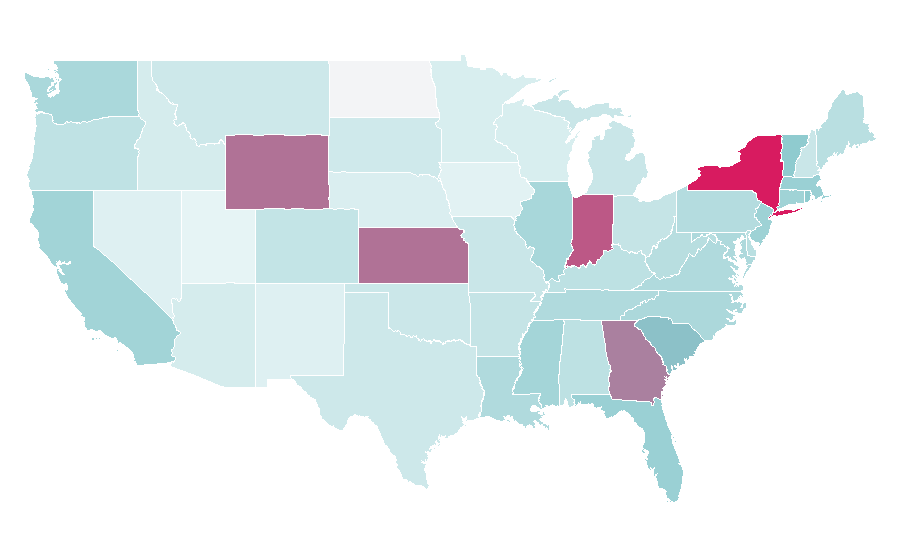 Affinity by region — The Time, United States