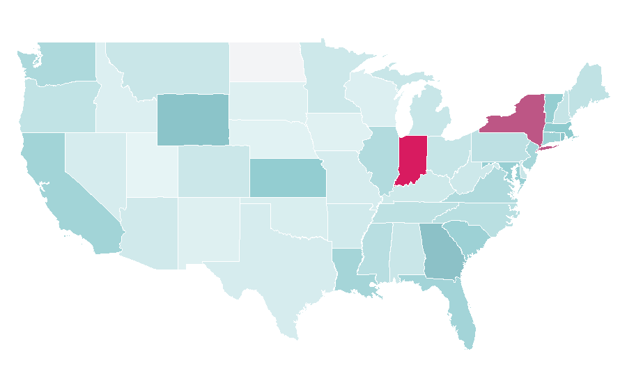 Affinity by region — The Times, United States