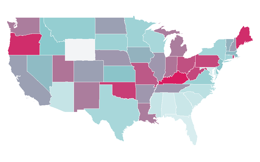 Affinity by region — The Toxic Avenger (musician), United States