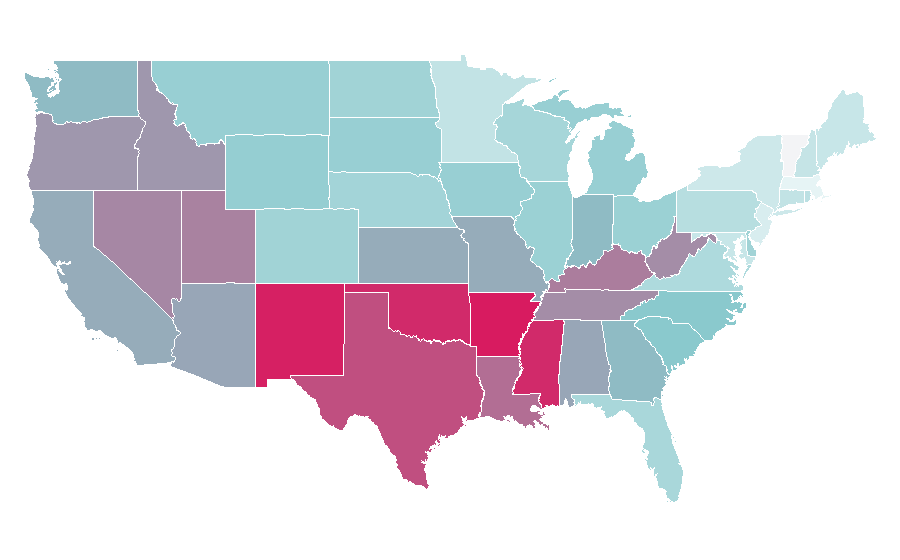 Affinity by region — The Twilight Saga (film series), United States