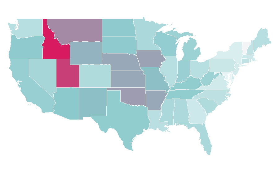 Affinity by region — The Ugly Truth, United States
