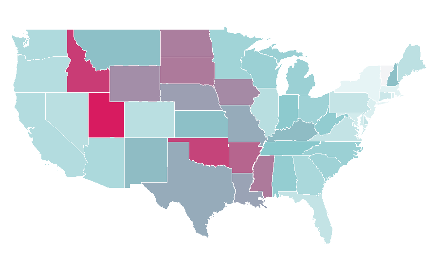 Affinity by region — The Ultimate Gift, United States