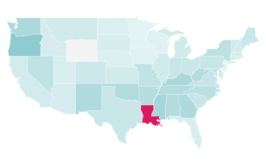 Affinity by region — The Vampire Chronicles, United States