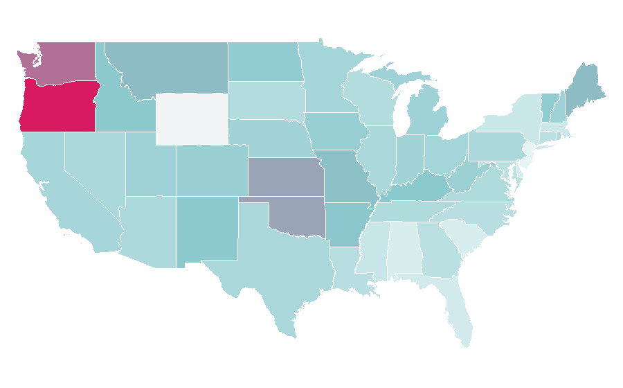 Affinity by region — The Venture Bros., United States