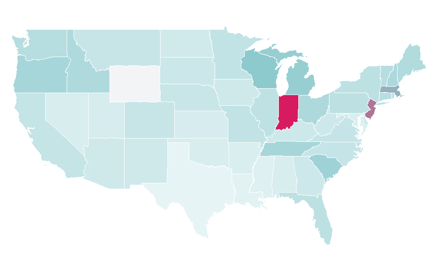 Affinity by region — The Verve, United States