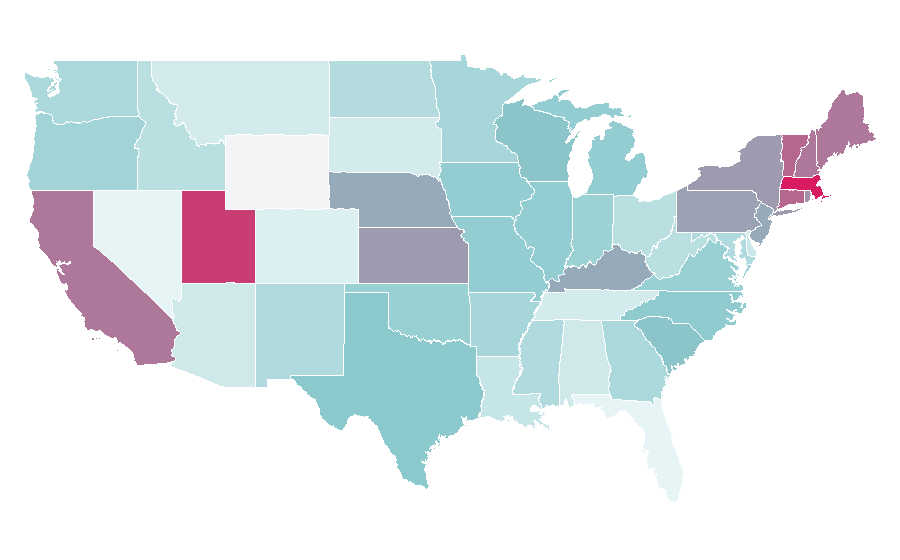 Affinity by region — The Very Hungry Caterpillar, United States