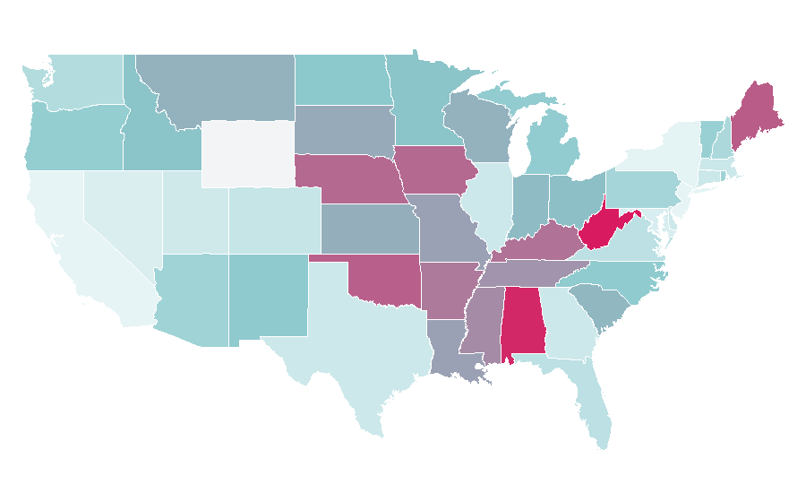 Affinity by region — The Voice, United States