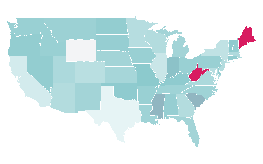 Affinity by region — The Voice UK, United States