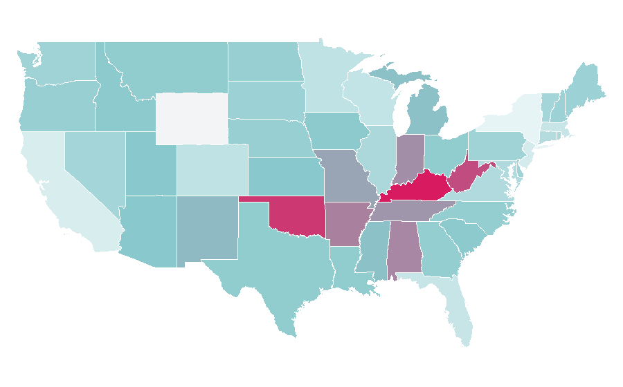 Affinity by region — The Walking Dead, United States