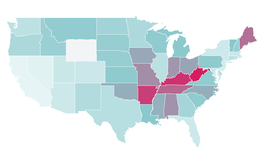 Affinity by region — The Waltons, United States