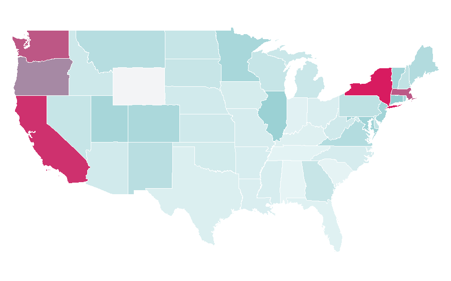 Affinity by region — The Wedding Banquet, United States