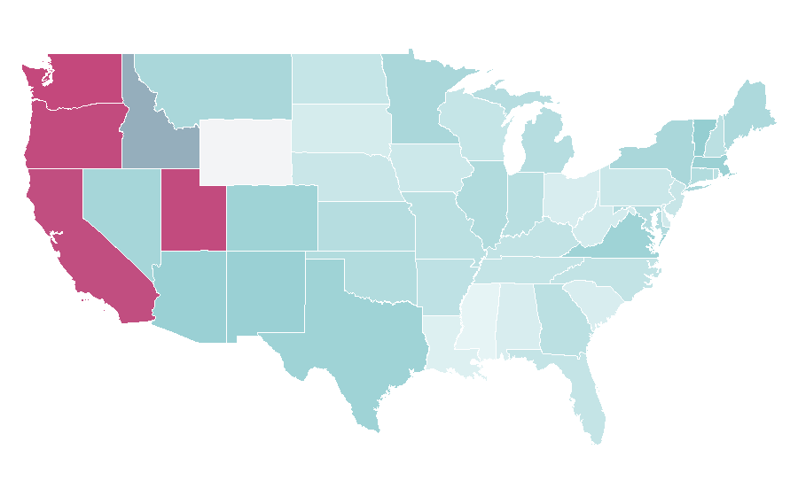 Affinity by region — The Wind Rises, United States