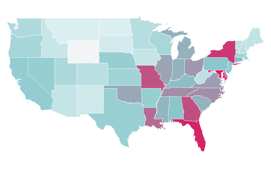 Affinity by region — The Wiz (film), United States