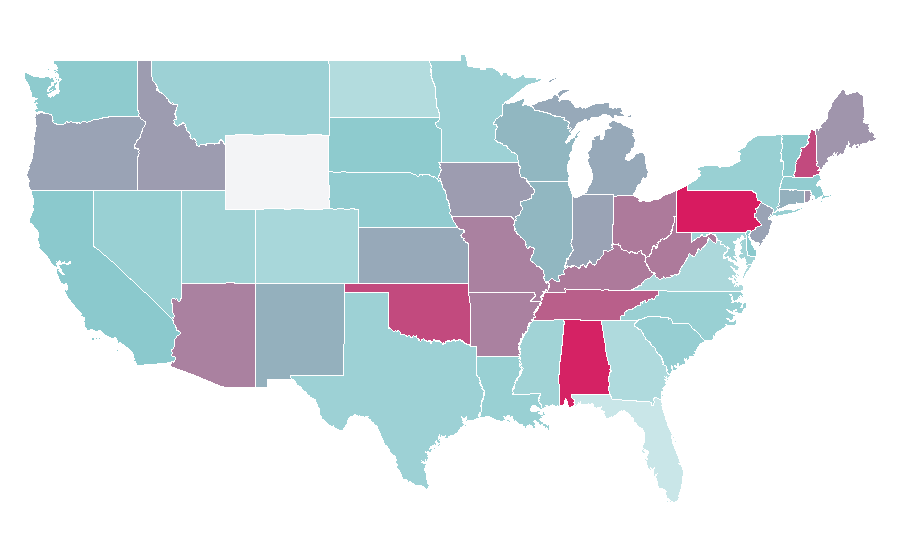 Affinity by region — The Wonder Years, United States