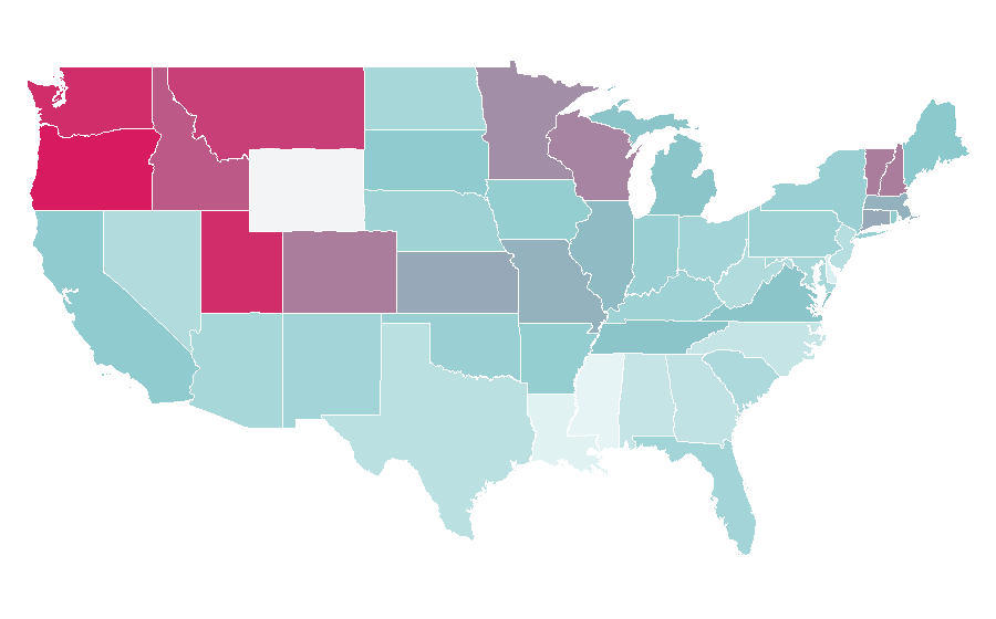 Affinity by region — The World Is Not Enough, United States