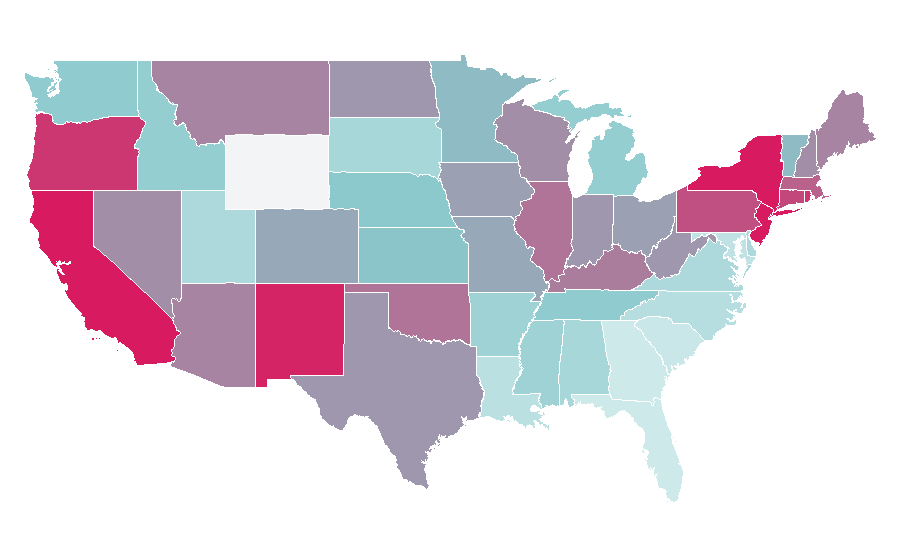 Affinity by region — The Wrestler (2008 film), United States