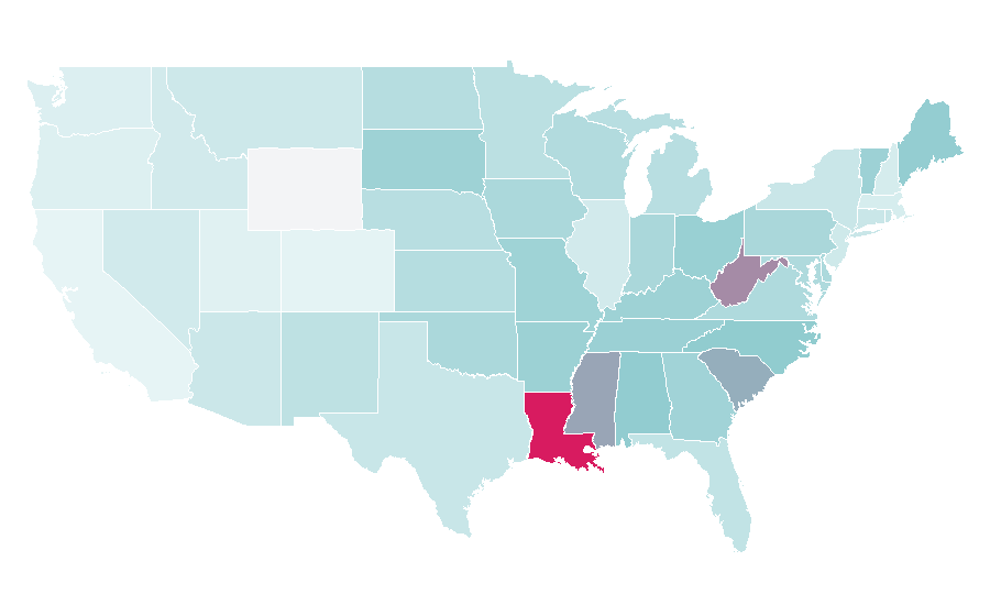 Affinity by region — The Young and the Restless, United States