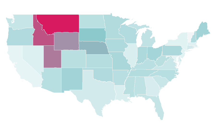 Affinity by region — TheBlaze, United States