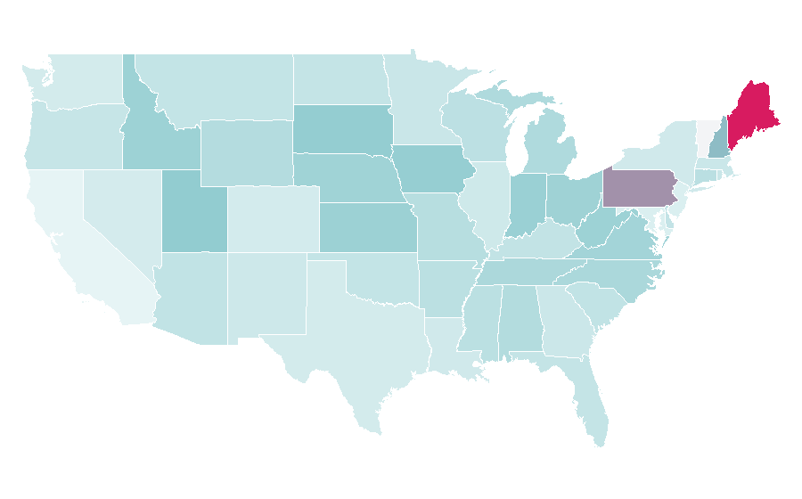 Affinity by region — TheBlaze Radio Network, United States