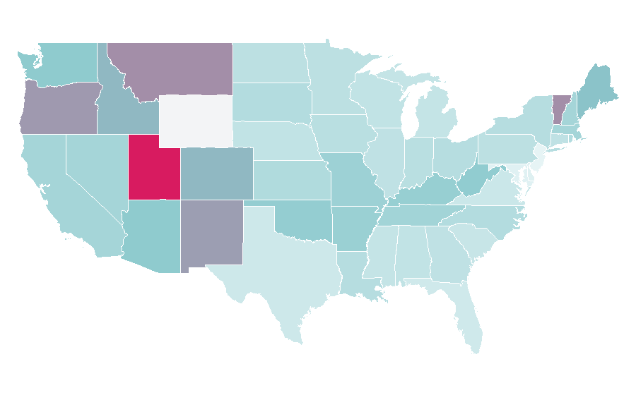 Affinity by region — Thelma & Louise, United States