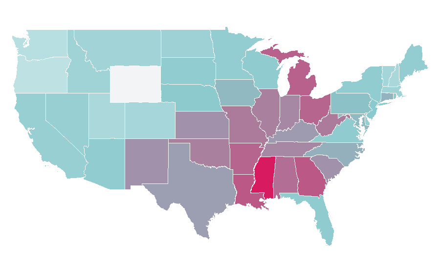 Affinity by region — Thermostat, United States