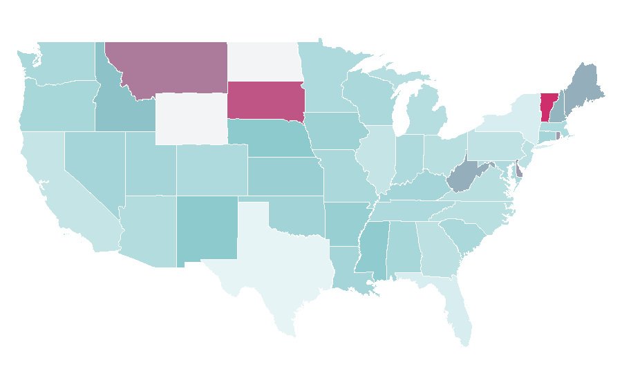 Affinity by region — Thích Nhất Hạnh, United States